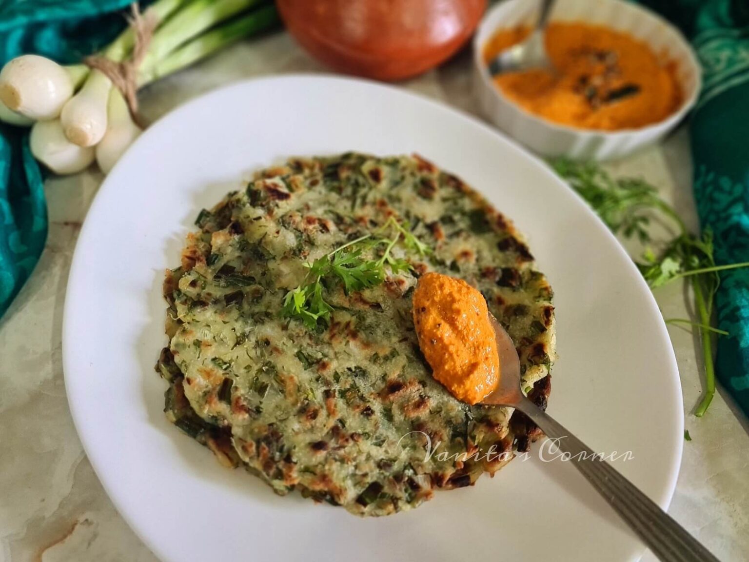 Spring Onion Akki Rotti Rice Flour Rotis With Spring Onions Vanita