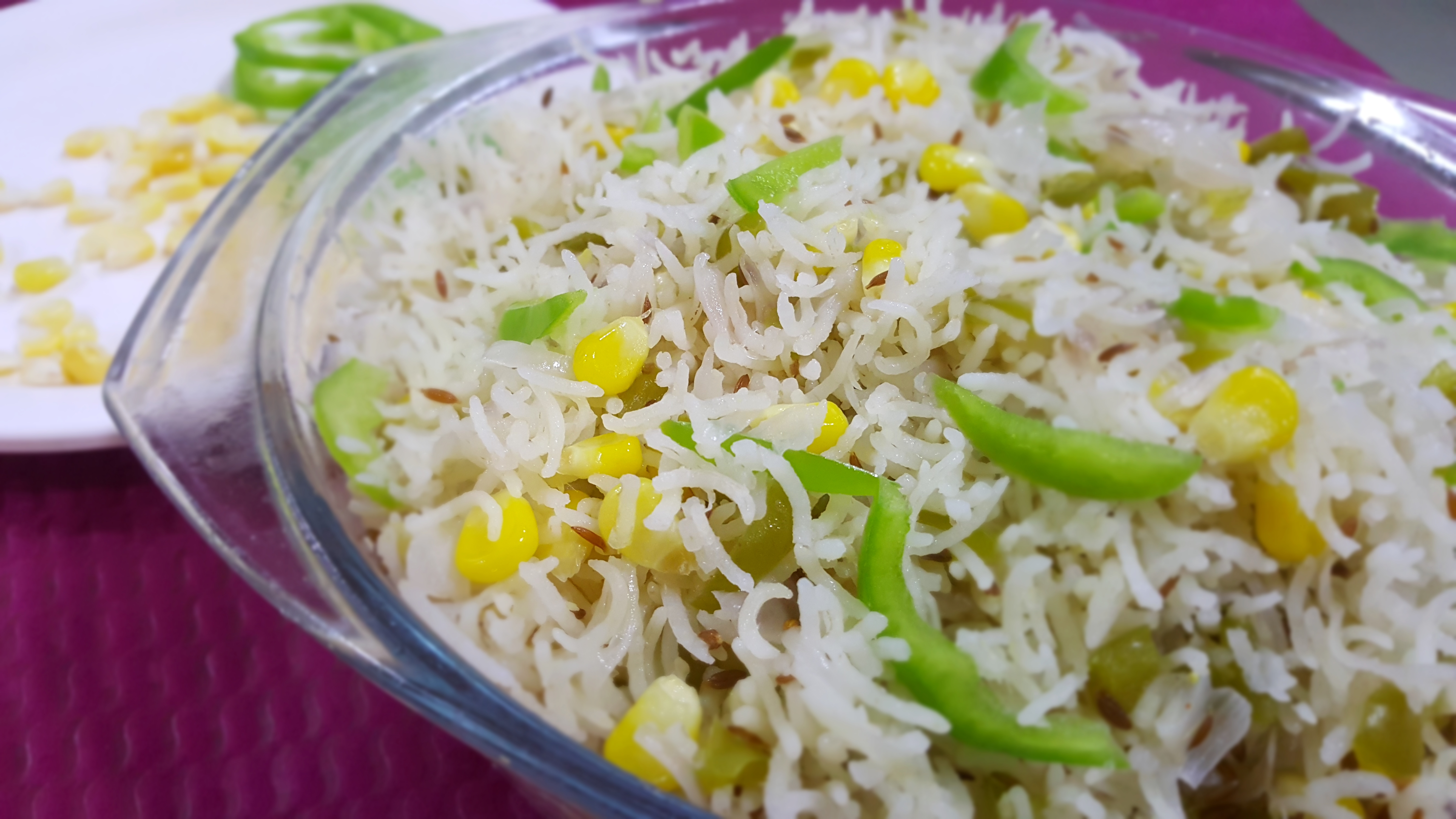 Corn capsicum rice