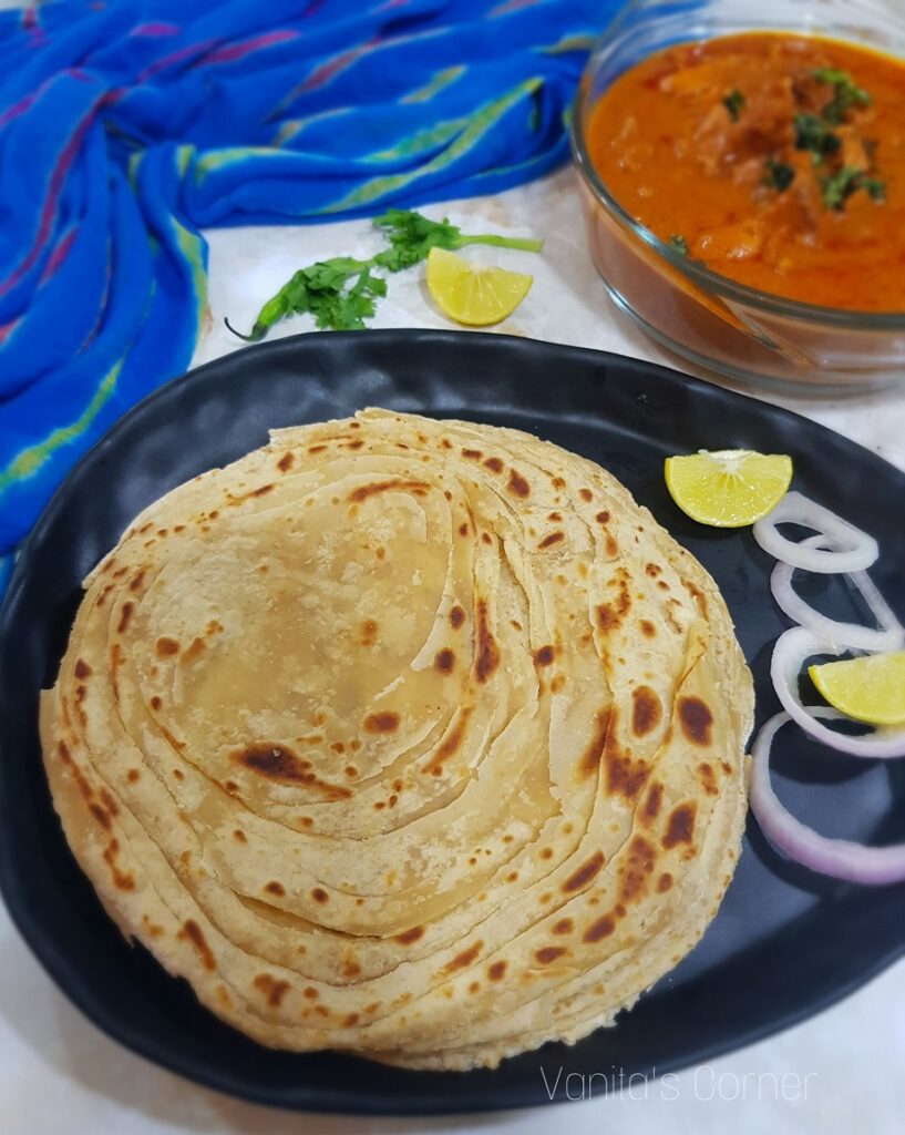 Lachha Paratha | Wholewheat lachha parathas - Vanita's Corner