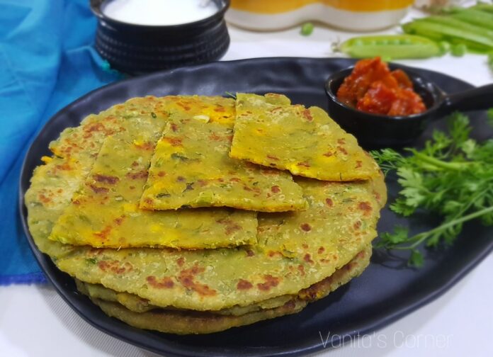 Paneer Matar Paratha