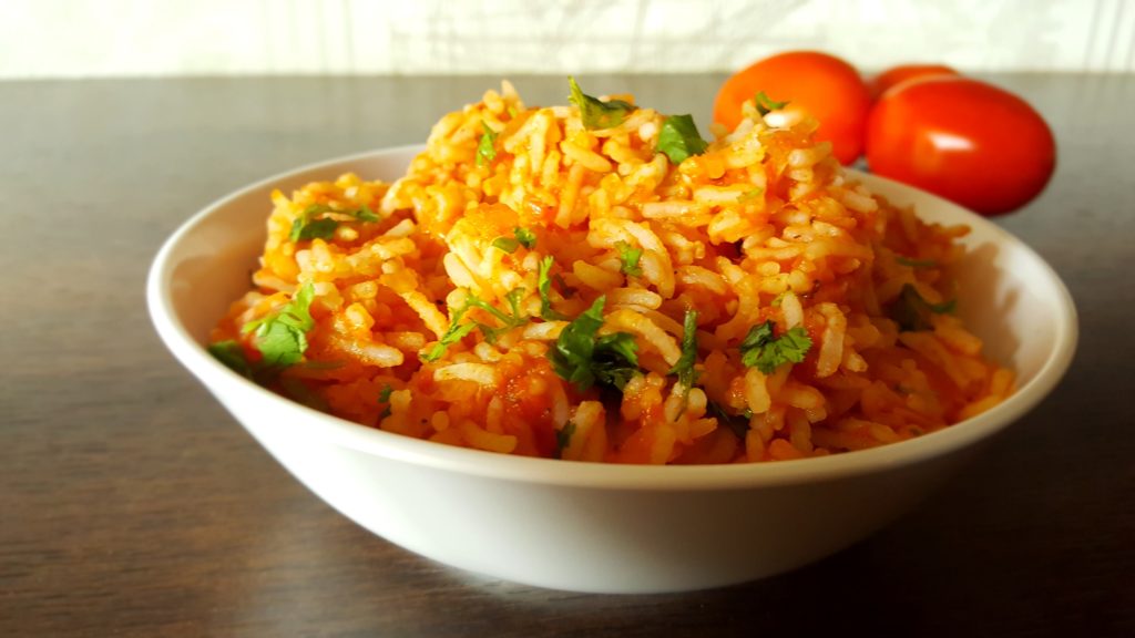 Spicy Tomato Rice How To Make Tomato Rice Vanita S Corner   Tomatorice2 1024x576 