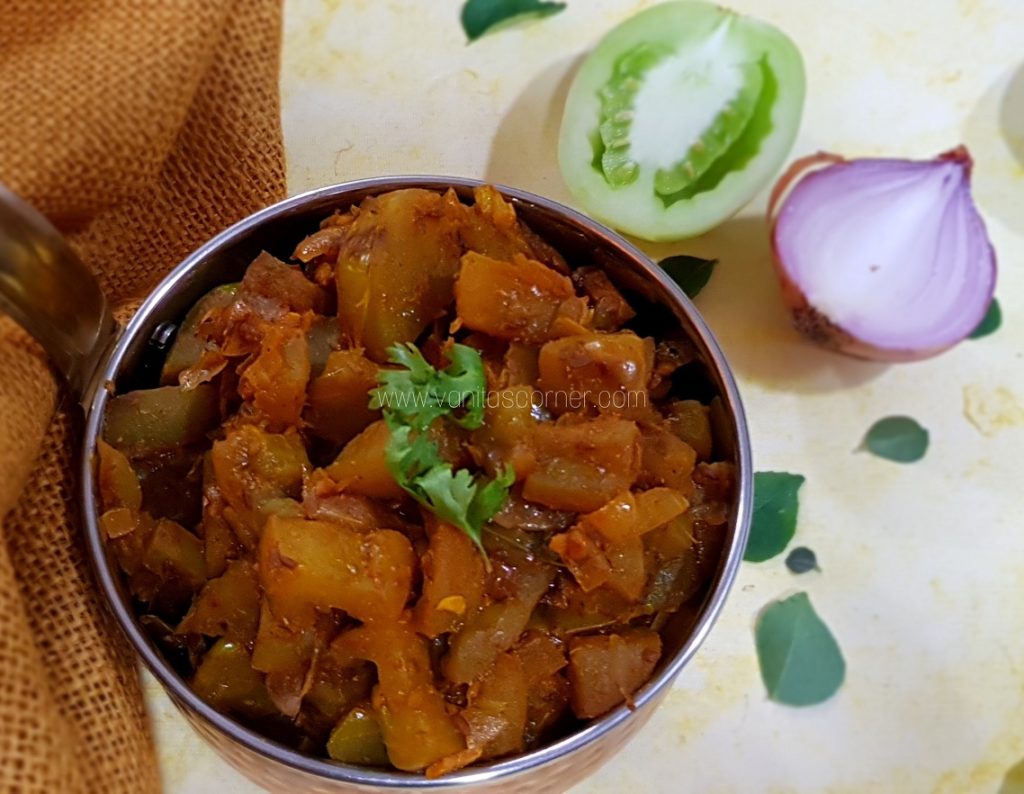 Kachche Tamatar ki Sabzi | Green Tomato Sabzi - Vanita's Corner