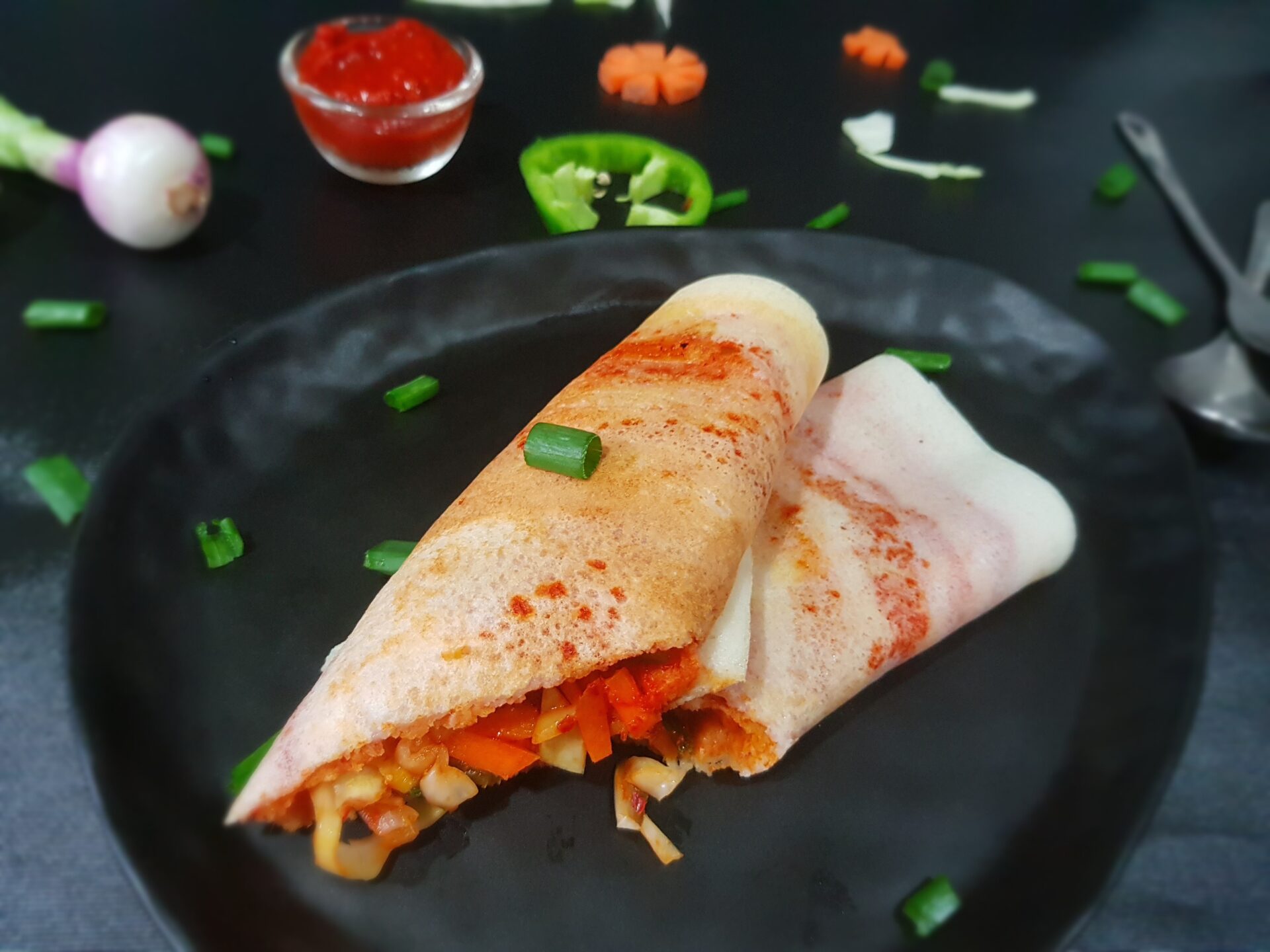 Schezwan Dosa | 3 varieties of Schezwan Dosa - Vanita's Corner