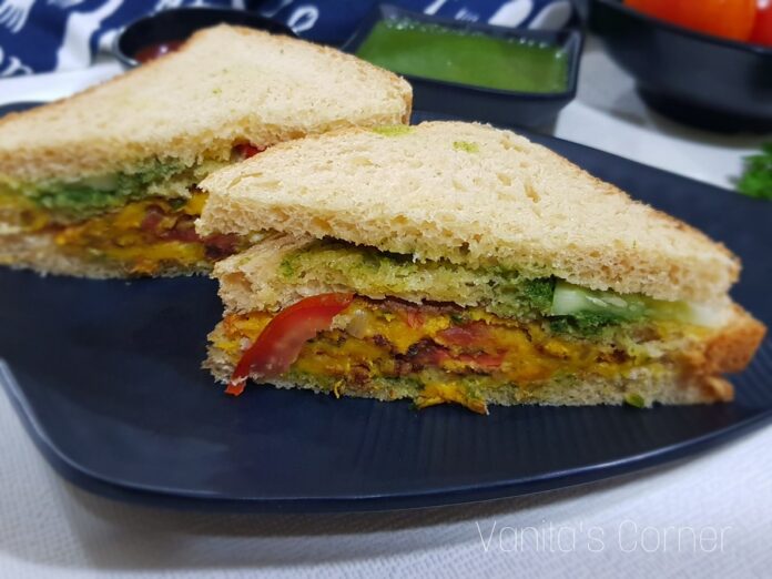 Eggless Omelette Sandwich