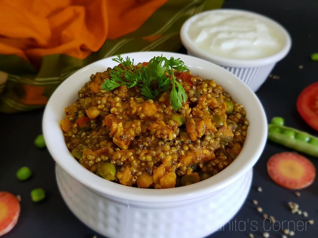 Bajra Khichdi | Pearl Millet Khichdi - Vanita's Corner