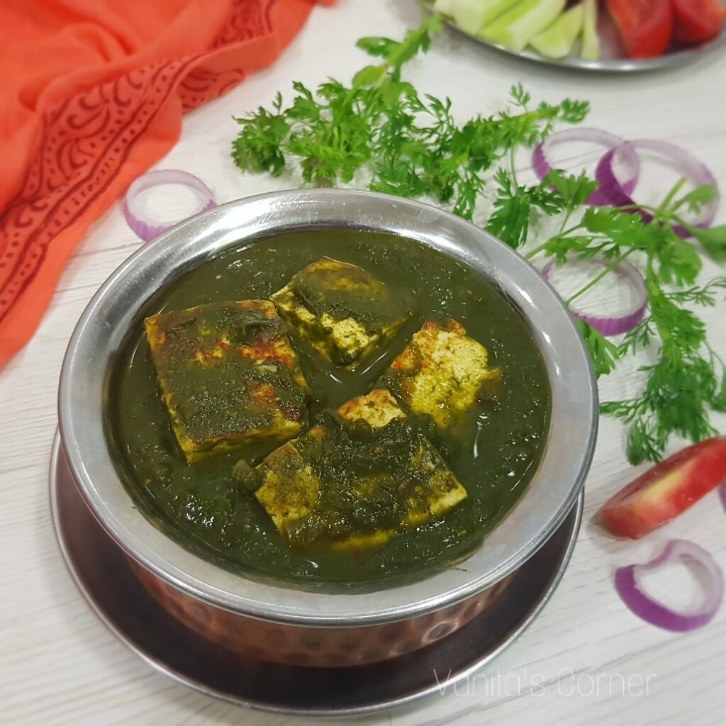 Paneer Saagwala | Saag Paneer - Vanita's Corner