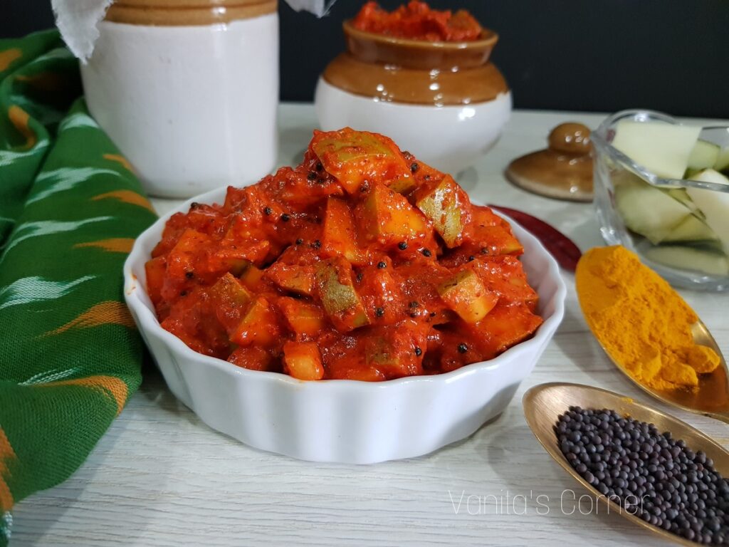 Mangalorean Mango Pickle | Spicy Tangy Mango Pickle - Vanita's Corner