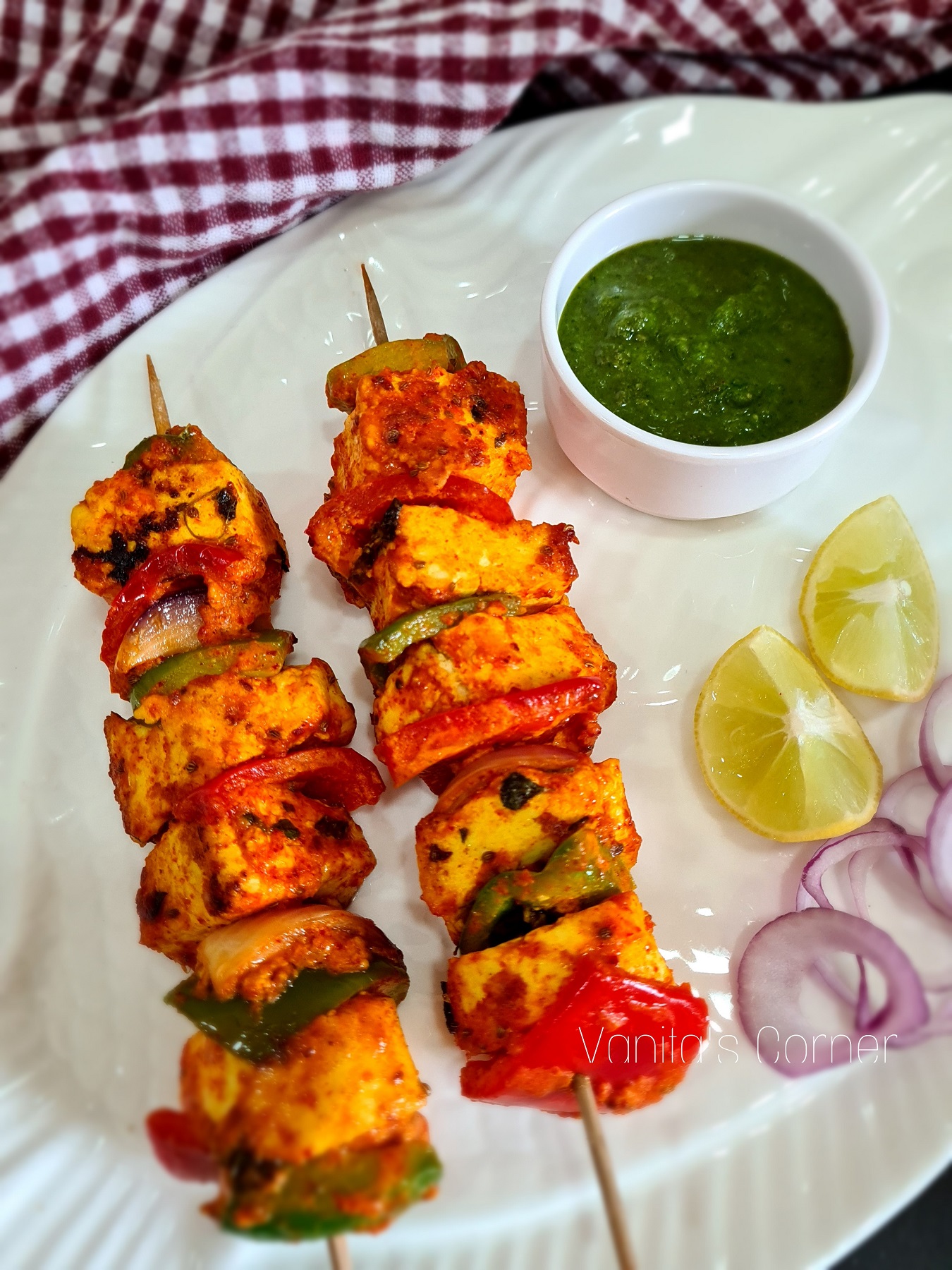 Paneer Tikka | How to make paneer tikka in a pan - Vanita's Corner