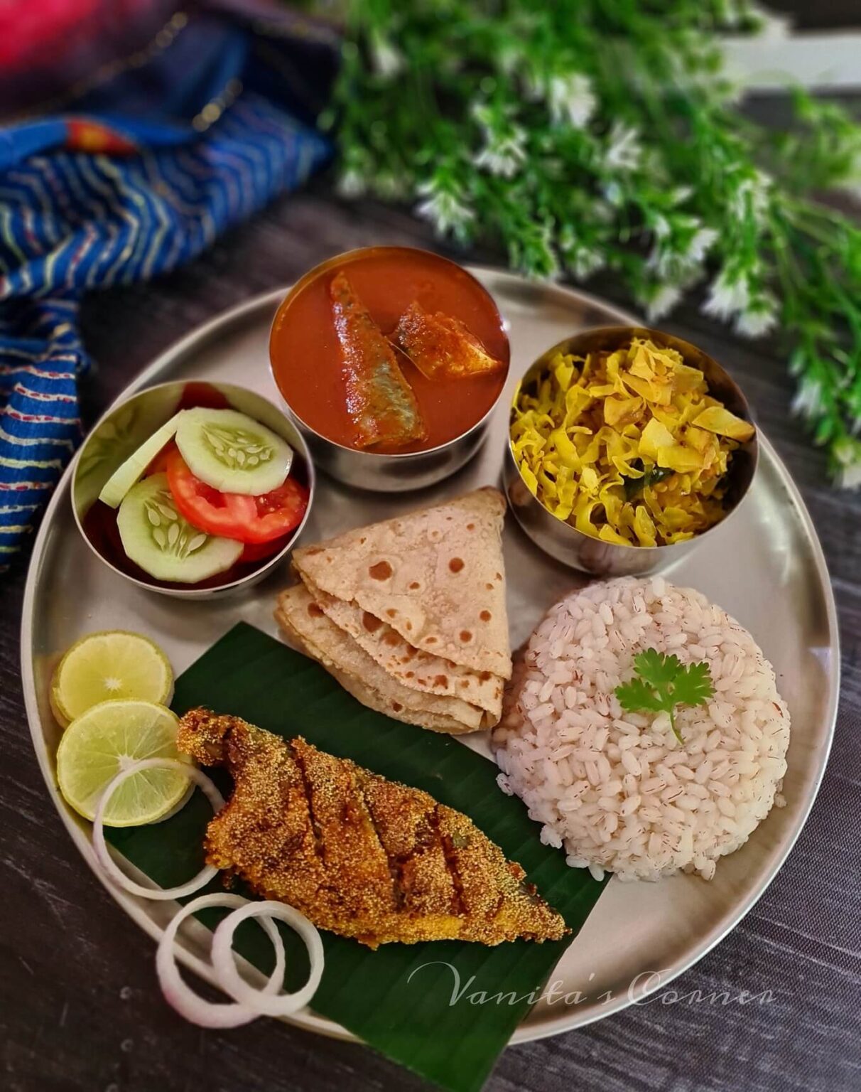 Fish Thali | Mangalorean Fish Thali - Vanita's Corner