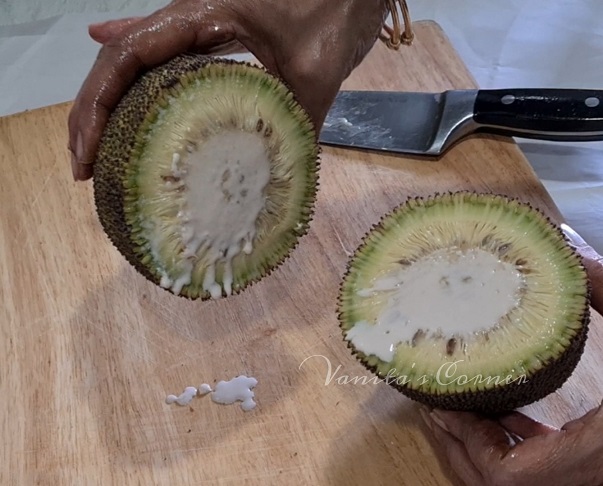 How to cut raw jackfruit