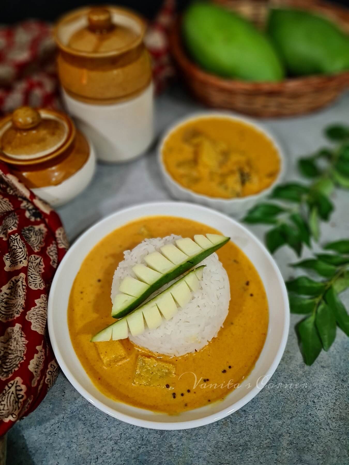 Raw mango coconut milk curry