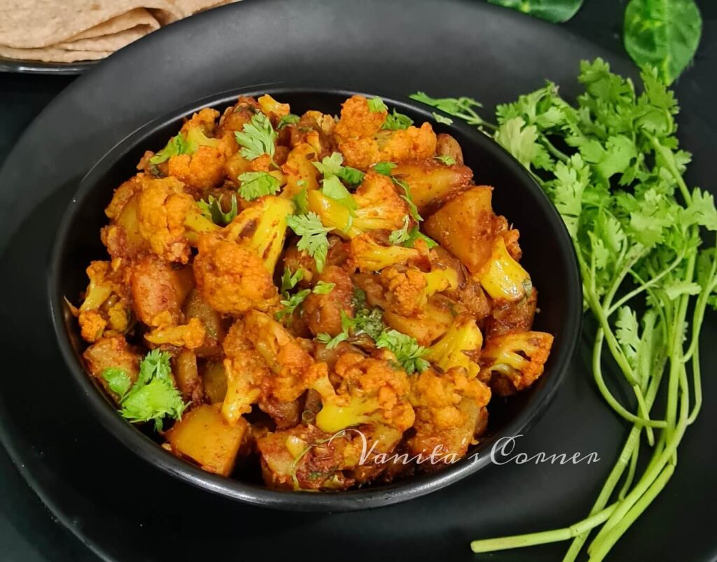Aloo Gobi Sabzi | Cauliflower Batata Bhaji - Vanita's Corner