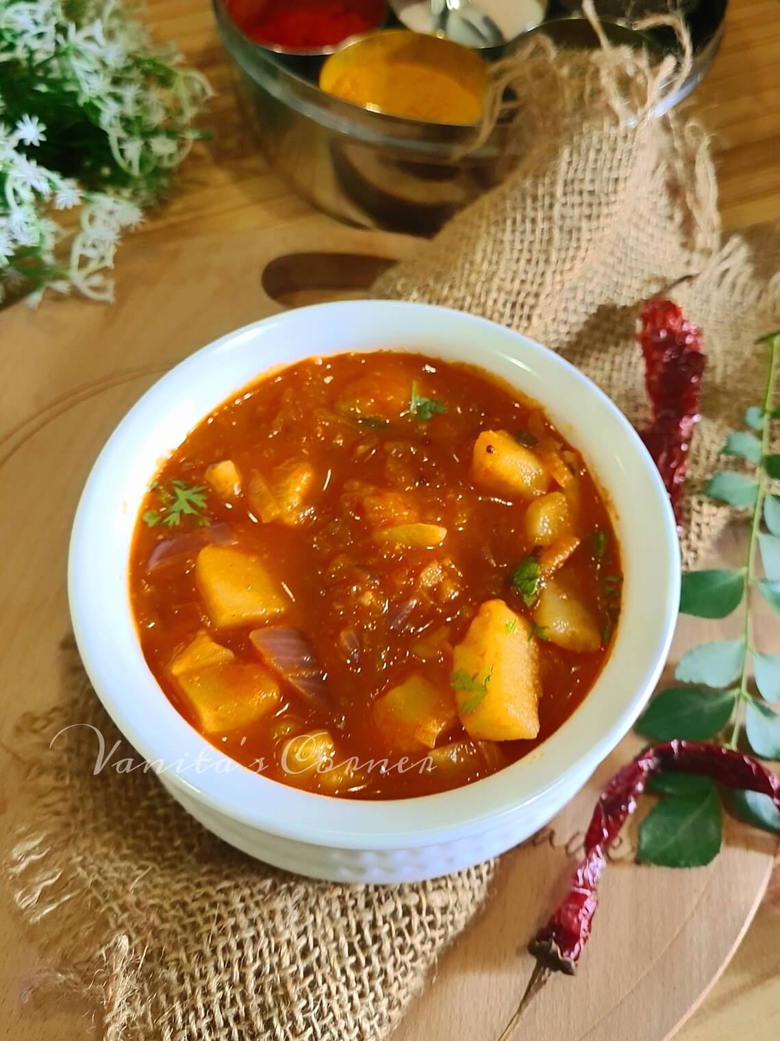 Batate Song | Batata Soung | Konkani style spicy Potato Curry - Vanita ...