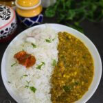 Sprouted moong masoor curry