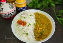 Sprouted moong masoor curry
