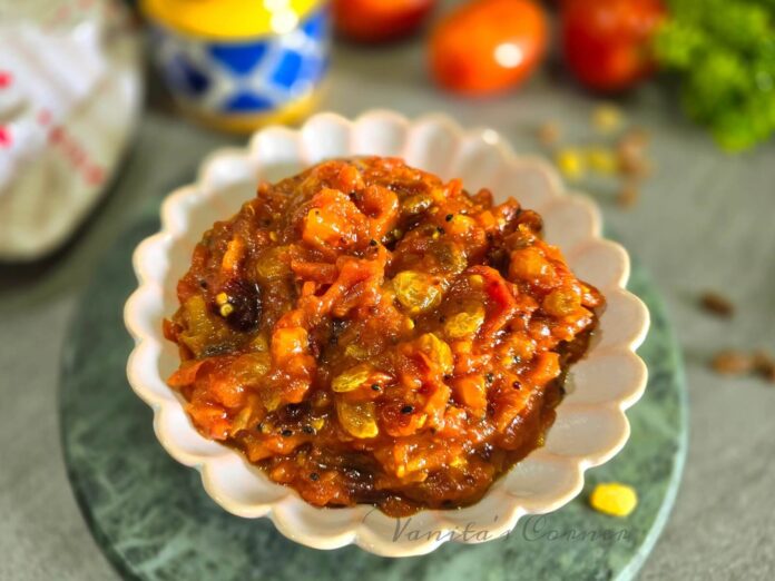 Tomato Khajur Chutney