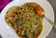 Stuffed Matar Parathas