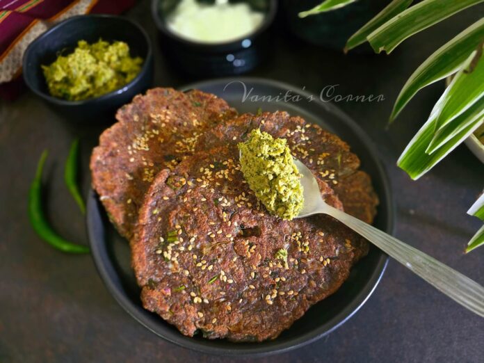 Raw banana flour and millets thalipeet